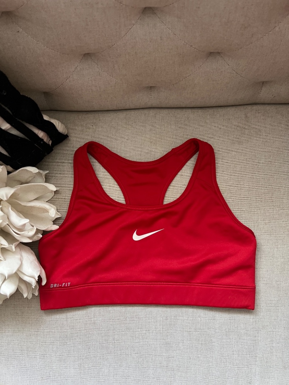 Nike Pro Dri-FIT Red Racerback Sports Bra - Size XS
